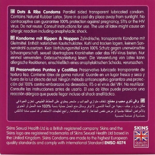 Skins Dots and Ribs — Textured Condoms, 4 Pack — Condom Multipacks — view 4
