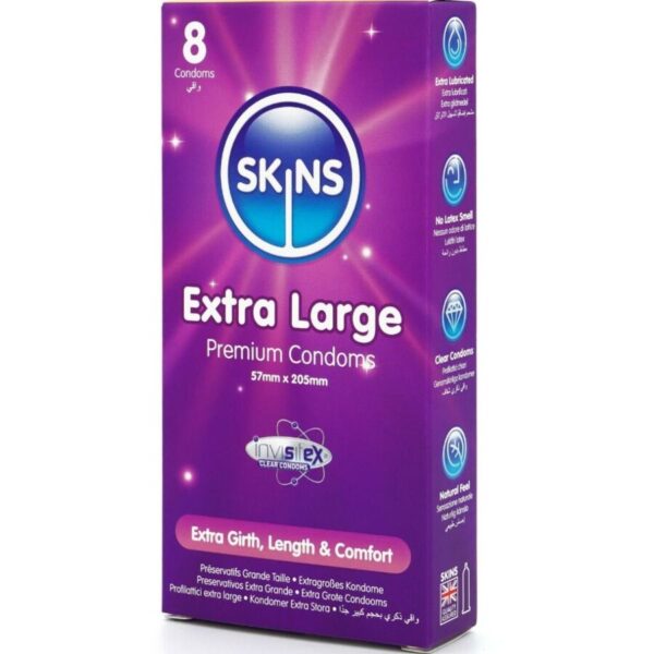 Skins — XL Condoms, 8 Pack — Condom Multipacks — view 2