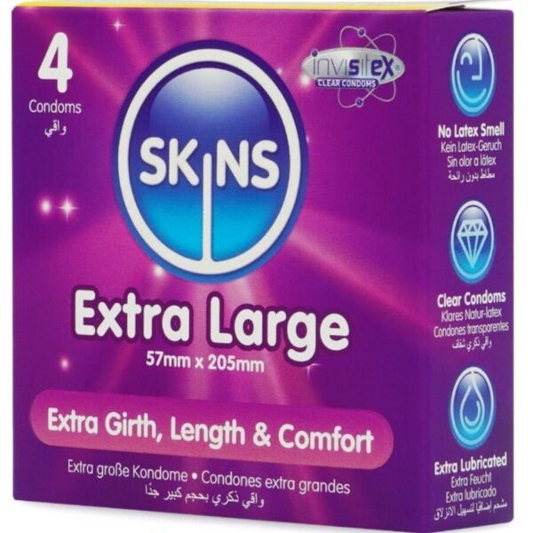 Skins — XL Condoms, 4 Pack — Condom Multipacks — view 3