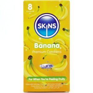Skins Banana — Flavoured Condoms, 8 Pack — Condom Multipacks
