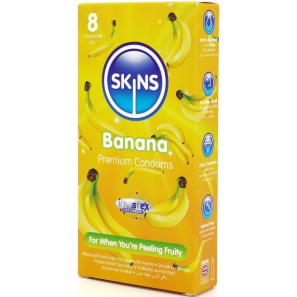 Skins Banana — Flavoured Condoms, 8 Pack — Condom Multipacks — view 2