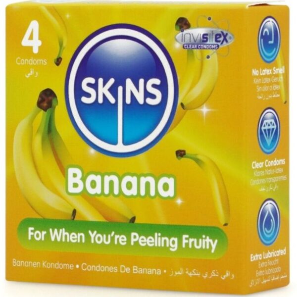 Skins Banana — Flavoured Condoms, 4 Pack — Condom Multipacks — view 4