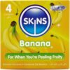 Skins Banana — Flavoured Condoms, 4 Pack — Condom Multipacks