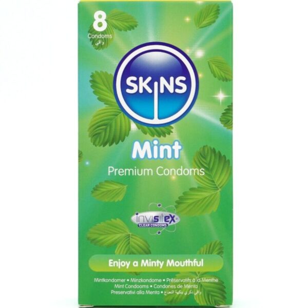 Skins Mint — Flavoured Condoms, 8 Pack — Condom Multipacks