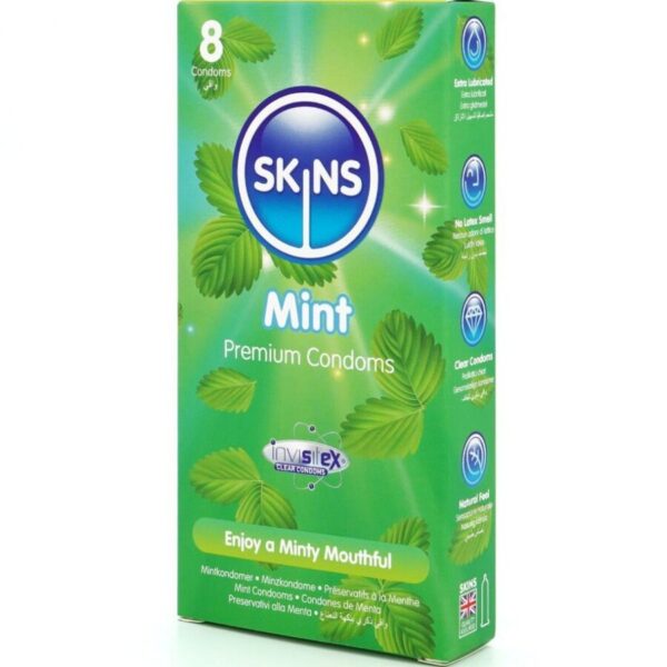 Skins Mint — Flavoured Condoms, 8 Pack — Condom Multipacks — view 2