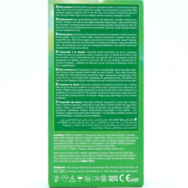 Skins Mint — Flavoured Condoms, 8 Pack — Condom Multipacks — view 4