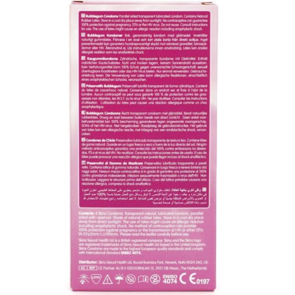 Skins Bubblegum — Flavoured Condoms, 8 Pack — Condom Multipacks — view 4