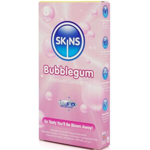 Skins Bubblegum — Flavoured Condoms, 8 Pack — Condom Multipacks — view 2