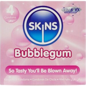 Skins Bubblegum — Flavoured Condoms, 4 Pack — Condom Multipacks