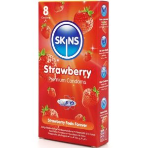Skins Strawberry — Flavoured Condoms, 8 Pack — Condom Multipacks — view 2