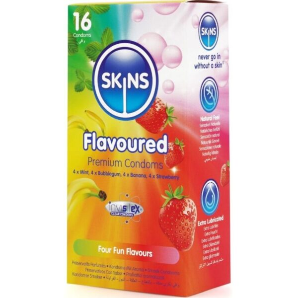 Skins Multi Flavours — Flavoured Condoms, 16 Pack — Condom Multipacks — view 2