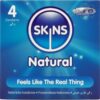 Skins Natural — Condoms, 4 Pack — Classic Condoms