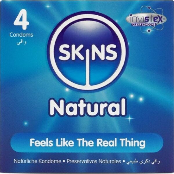 Skins Natural — Condoms, 4 Pack — Classic Condoms