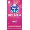 Skins Dots and Ribs — Textured Condoms, 8 Pack — Condom Multipacks