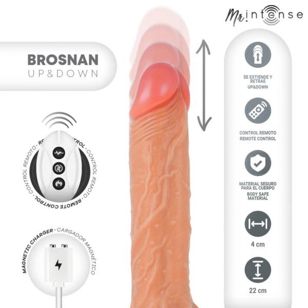Mr Intense Brosnan — Realistic Vibrator, Remote Control, 22 cm — Realistic Vibrators — view 2