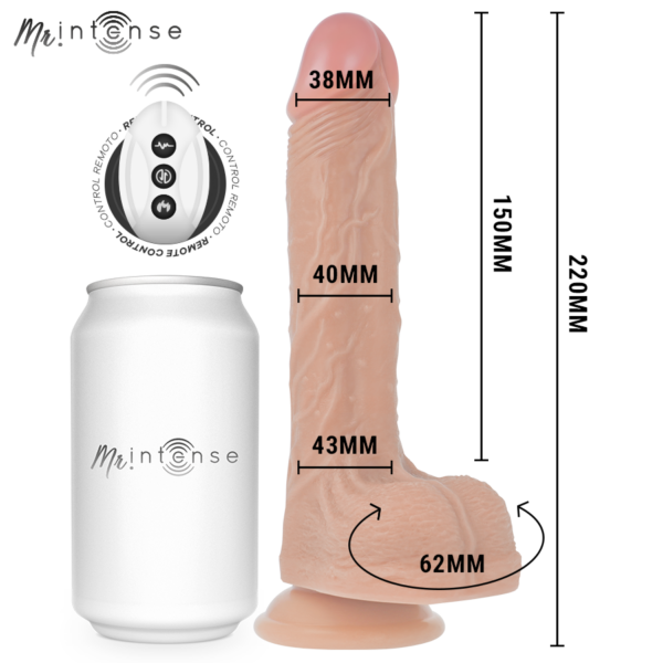 Mr Intense Baldwin — Realistic Vibrator, Remote Control, 22 cm — Realistic Vibrators — view 2