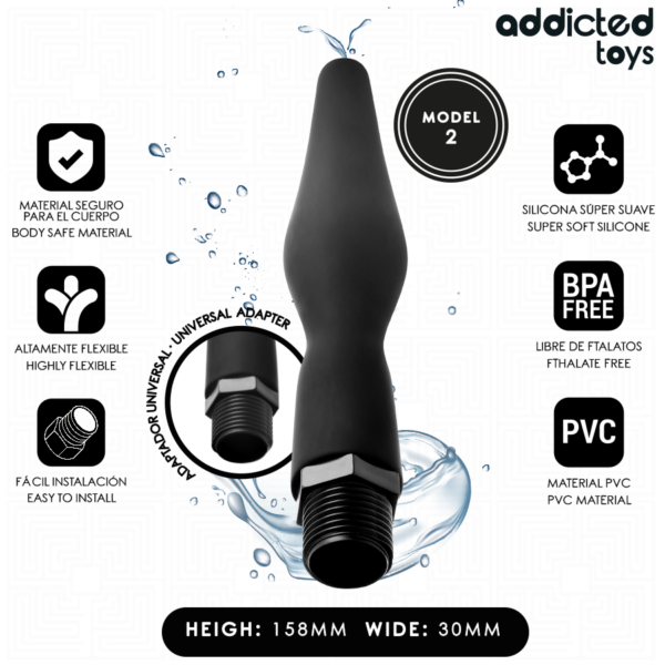 Addicted Toys Universal Model 2 — Anal Douche, Black