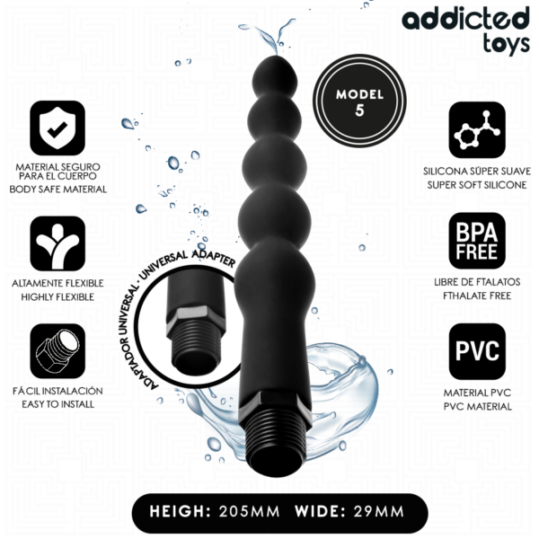 Addicted Toys Universal Model 5 — Anal Douche, Black