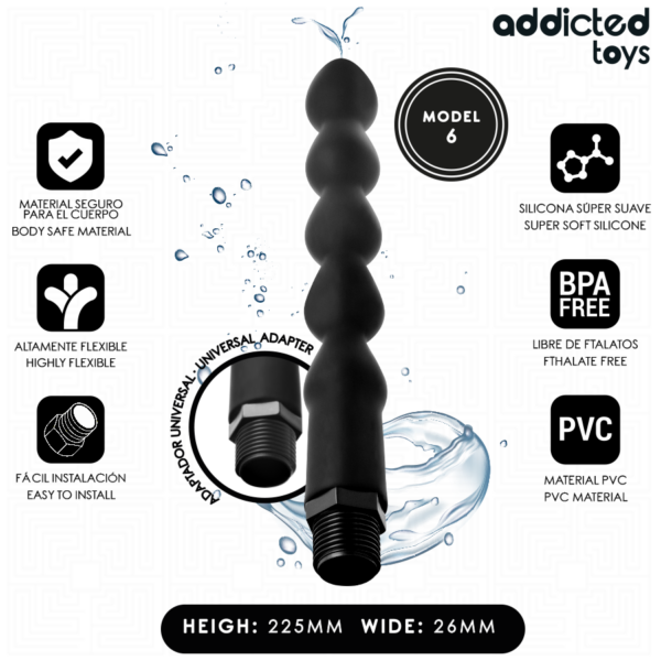 Addicted Toys Universal Model 6 — Anal Douche, Black