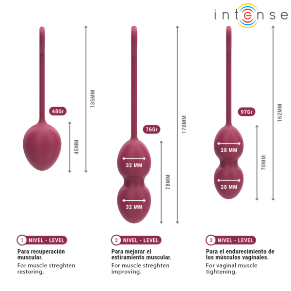 Intense Charli Kit — Kegel Balls, Silicone, Violet — Kegel Balls & Ben Wa Balls — view 7