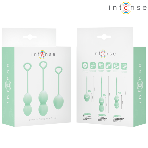 Intense Charli Kit — Kegel Balls, Silicone, Light Jade Green — Kegel Balls & Ben Wa Balls — view 5