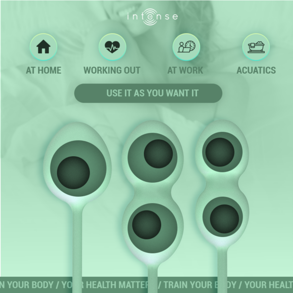 Intense Charli Kit — Kegel Balls, Silicone, Light Jade Green — Kegel Balls & Ben Wa Balls — view 2