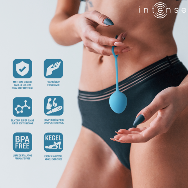 Intense Charli Kit — Kegel Balls, Silicone, Ocean Blue — Kegel Balls & Ben Wa Balls — view 4