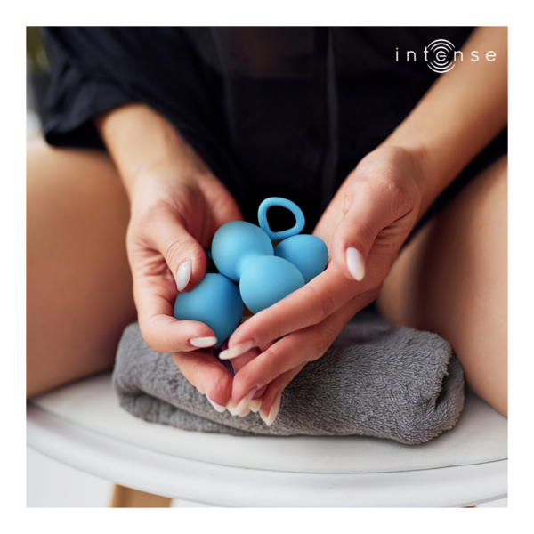 Intense Charli Kit — Kegel Balls, Silicone, Ocean Blue — Kegel Balls & Ben Wa Balls — view 6