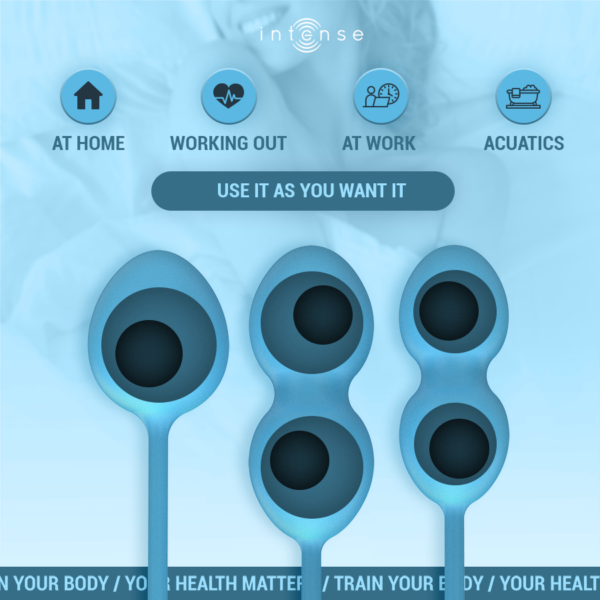 Intense Charli Kit — Kegel Balls, Silicone, Ocean Blue — Kegel Balls & Ben Wa Balls — view 2