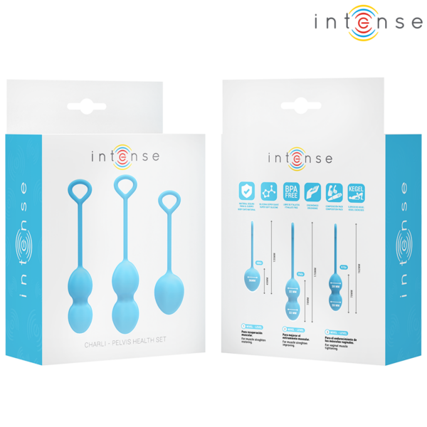 Intense Charli Kit — Kegel Balls, Silicone, Ocean Blue — Kegel Balls & Ben Wa Balls — view 5
