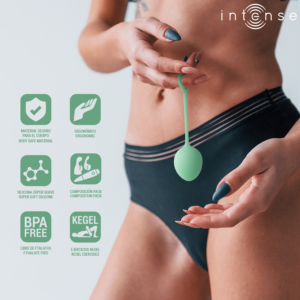 Intense Charli Kit — Kegel Balls, Silicone, Light Jade Green — Kegel Balls & Ben Wa Balls — view 4