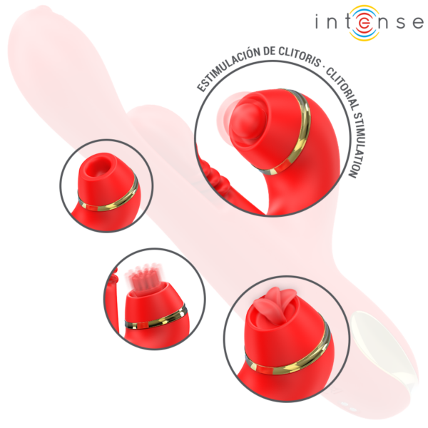 Intense Katy — Rabbit Vibrator, Waterproof, Red — Air Pulse Vibrators — view 5