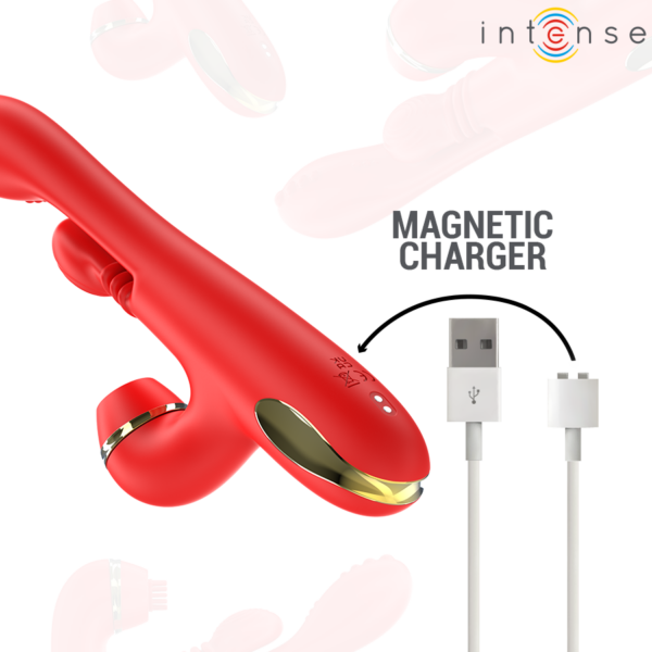 Intense Katy — Rabbit Vibrator, Waterproof, Red — Air Pulse Vibrators — view 7