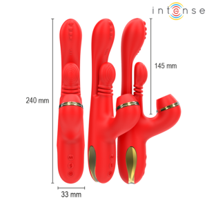 Intense Katy — Rabbit Vibrator, Waterproof, Red — Air Pulse Vibrators — view 2