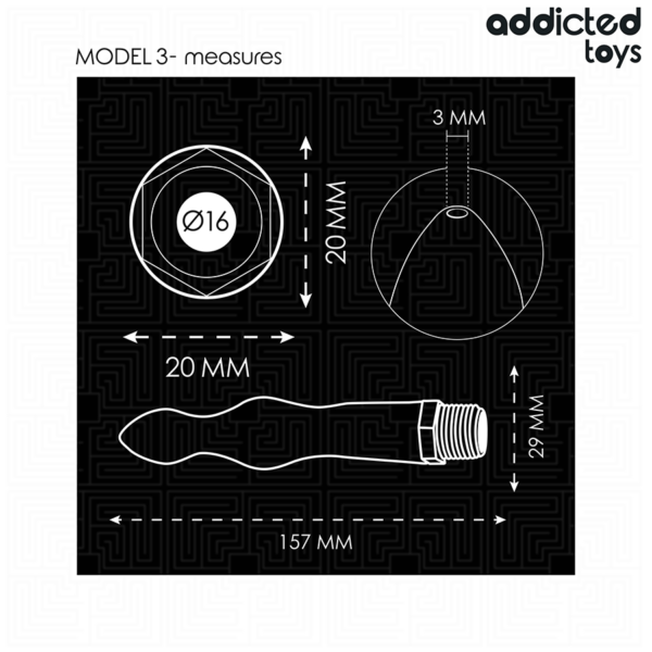 Addicted Toys Universal Model 3 — Anal Douche, Black — view 7