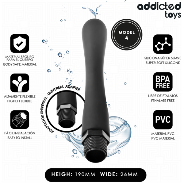 Addicted Toys Universal Model 4 — Anal Douche, Black