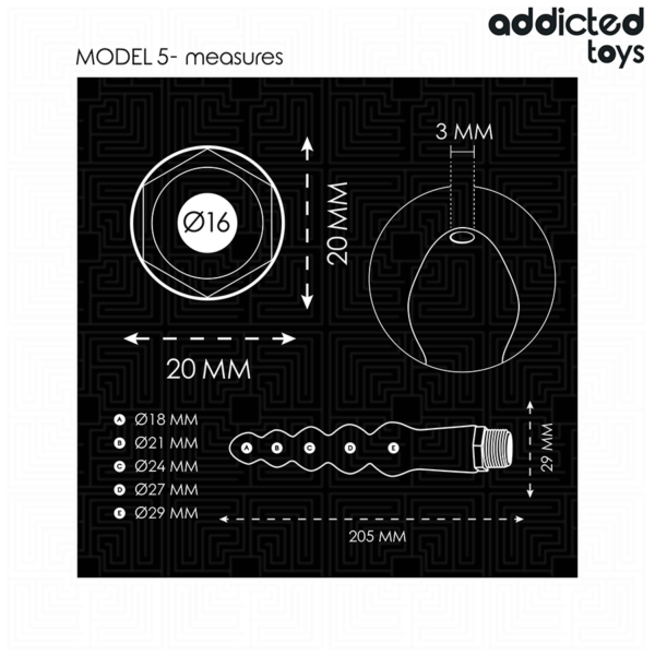 Addicted Toys Universal Model 5 — Anal Douche, Black — view 7
