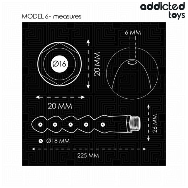 Addicted Toys Universal Model 6 — Anal Douche, Black — view 7
