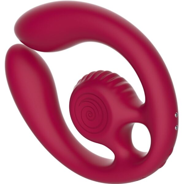 Snail Vibe Gizi Duo — Couples Vibrator, Remote Control, Burgundy — view 2