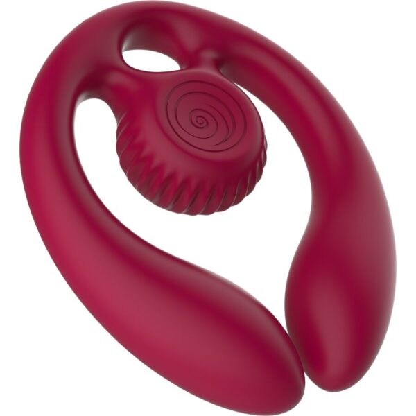 Snail Vibe Gizi Duo — Couples Vibrator, Remote Control, Burgundy — view 5