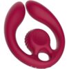 Snail Vibe Gizi Duo — Couples Vibrator, Remote Control, Burgundy