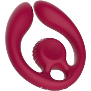 Snail Vibe Gizi Duo — Couples Vibrator, Remote Control, Burgundy