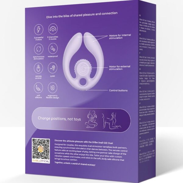 Snail Vibe Gizi Duo — Couples Vibrator, Remote Control, Lilac — view 5