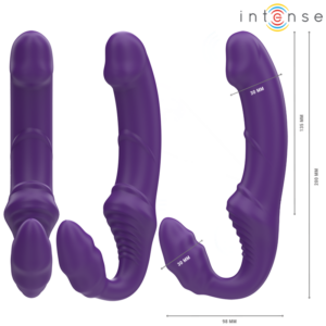 Intense Jill — Strapless Strap-On, Remote Control, Purple — Couples — view 3