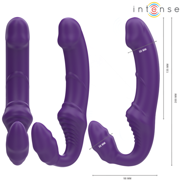 Intense Jill — Strapless Strap-On, Remote Control, Purple — Couples — view 3