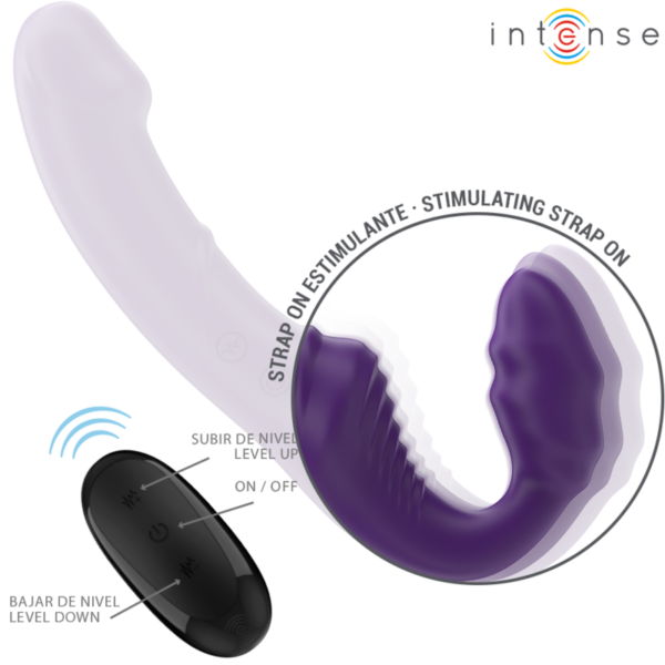 Intense Jill — Strapless Strap-On, Remote Control, Purple — Couples — view 4