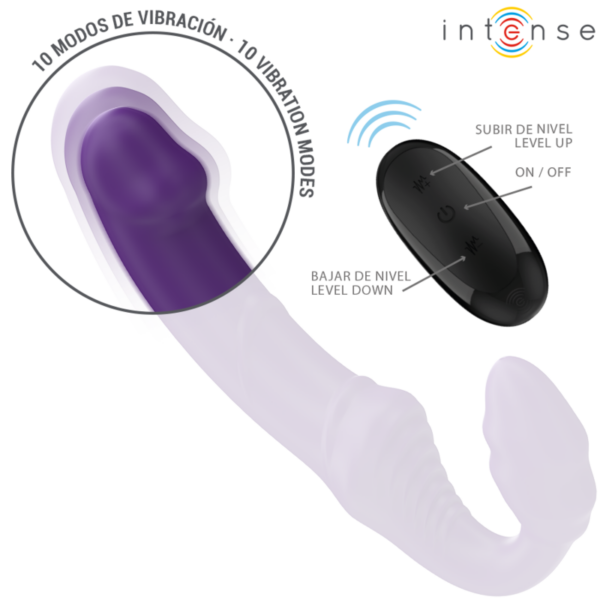 Intense Jill — Strapless Strap-On, Remote Control, Purple — Couples — view 5