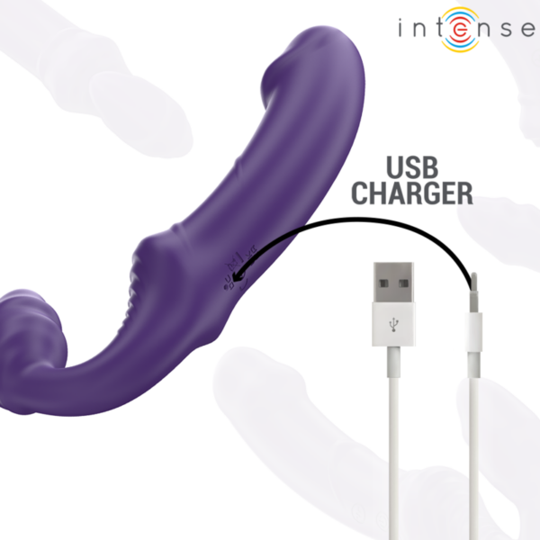 Intense Jill — Strapless Strap-On, Remote Control, Purple — Couples — view 7