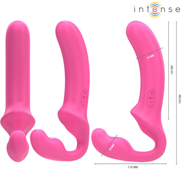 Intense Amy — Strapless Strap-On, Remote Control, Pink — Couples — view 3