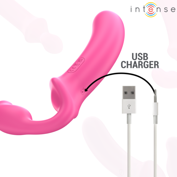 Intense Amy — Strapless Strap-On, Remote Control, Pink — Couples — view 7